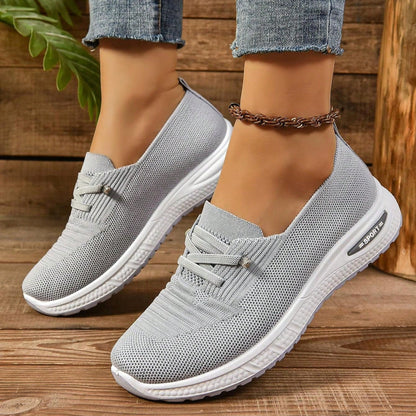 Women's Orthopedic Slip-On Sneakers with Wide Toe – Daily Comfort