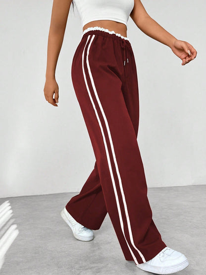 Pantalon large tendance sportif pour femme