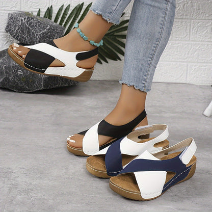 Sandales Plateforme Ouvertes Femme – Chaussures Confort à Semelle Amortie