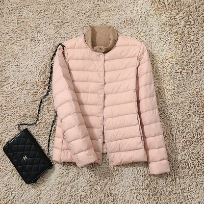 Veste légère isolante pour femme – Vêtement intérieur court à col rond