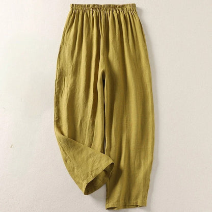 Amalia - Pantalon fluide en coton et lin