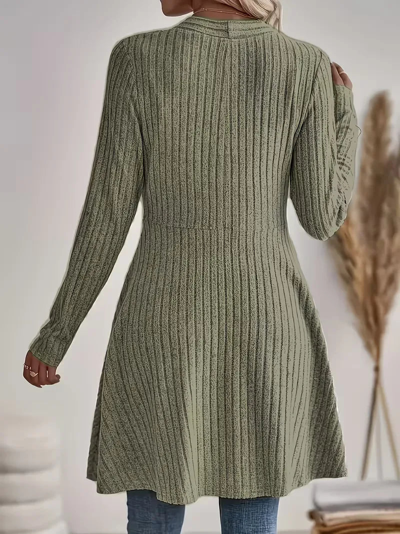 Cárdigan de mujer con cuello de pico - Suave y atemporal