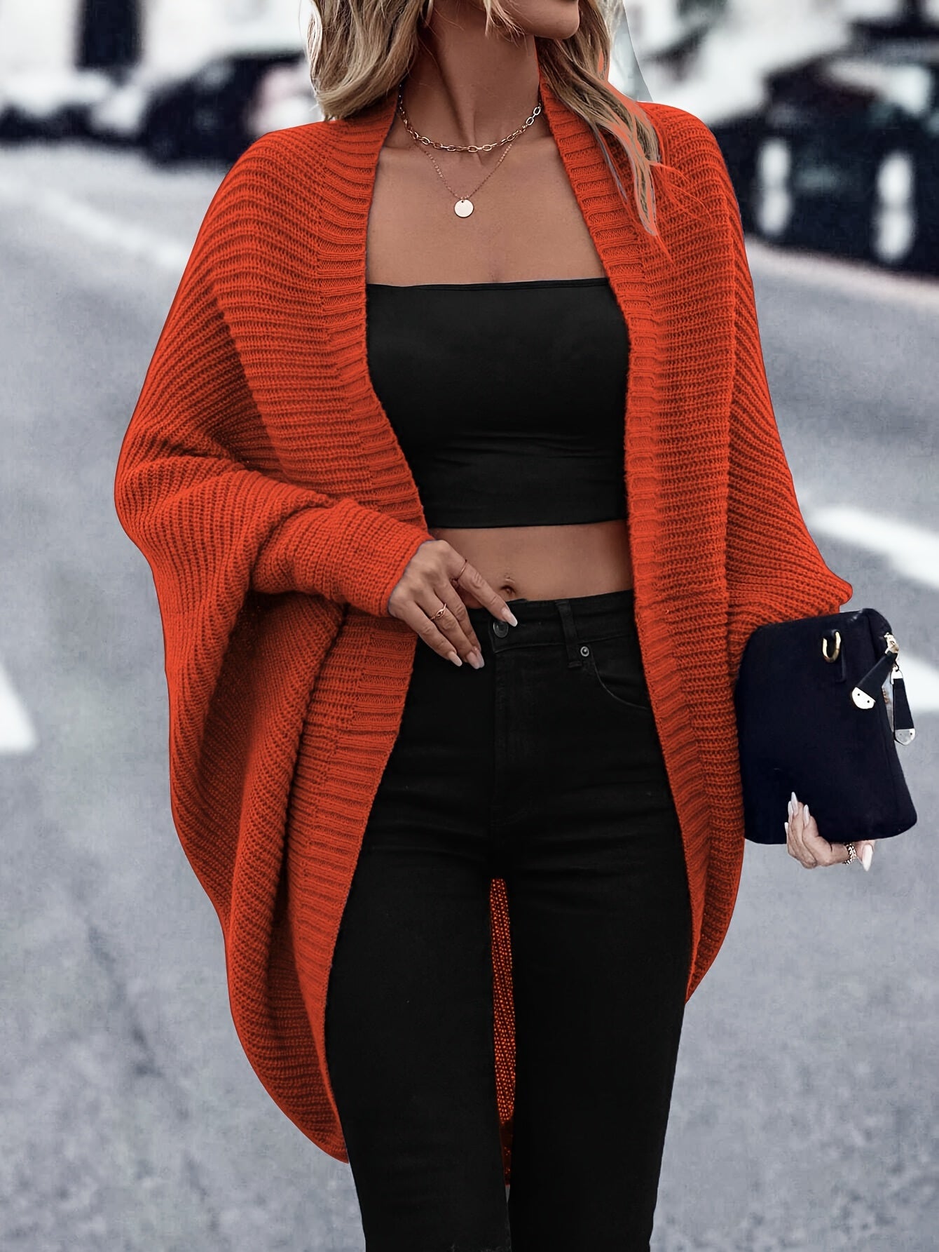 Oversized Knitted Women’s Vest – Cozy Casual Layering Style