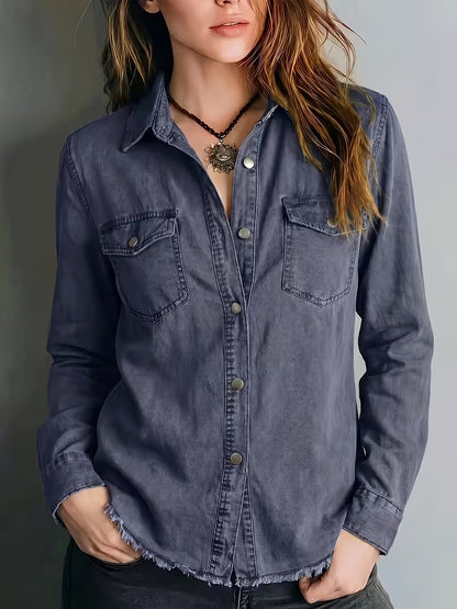 Chemise western femme a franges - Retro et originale