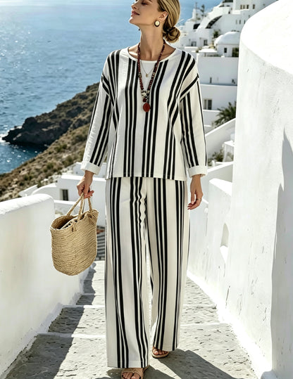 Women's asymmetrical printed set with loose top and shorts