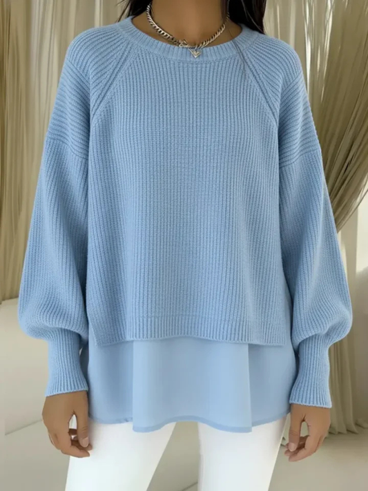 Pull femme effet deux pieces - Chic et confortable
