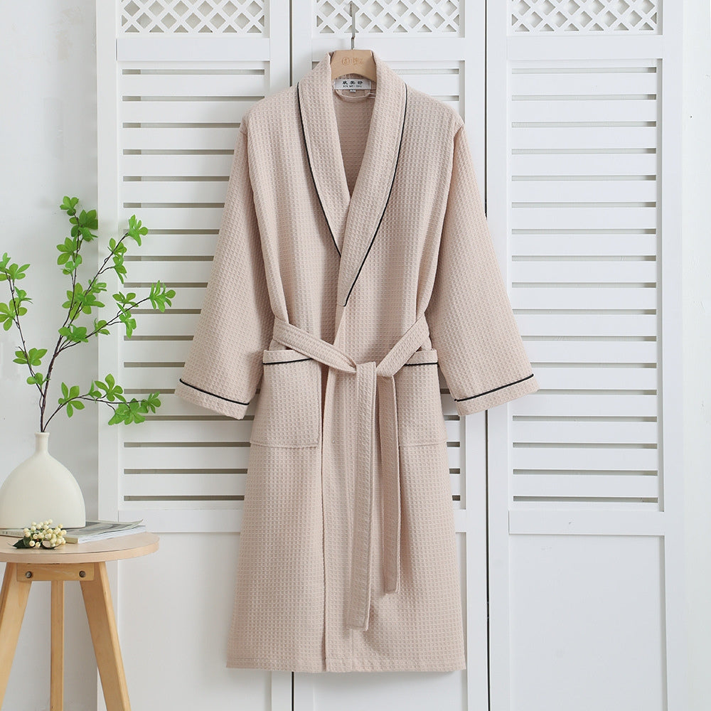 Peignoir en Coton Luxueux à Tissage Nid d’Abeille