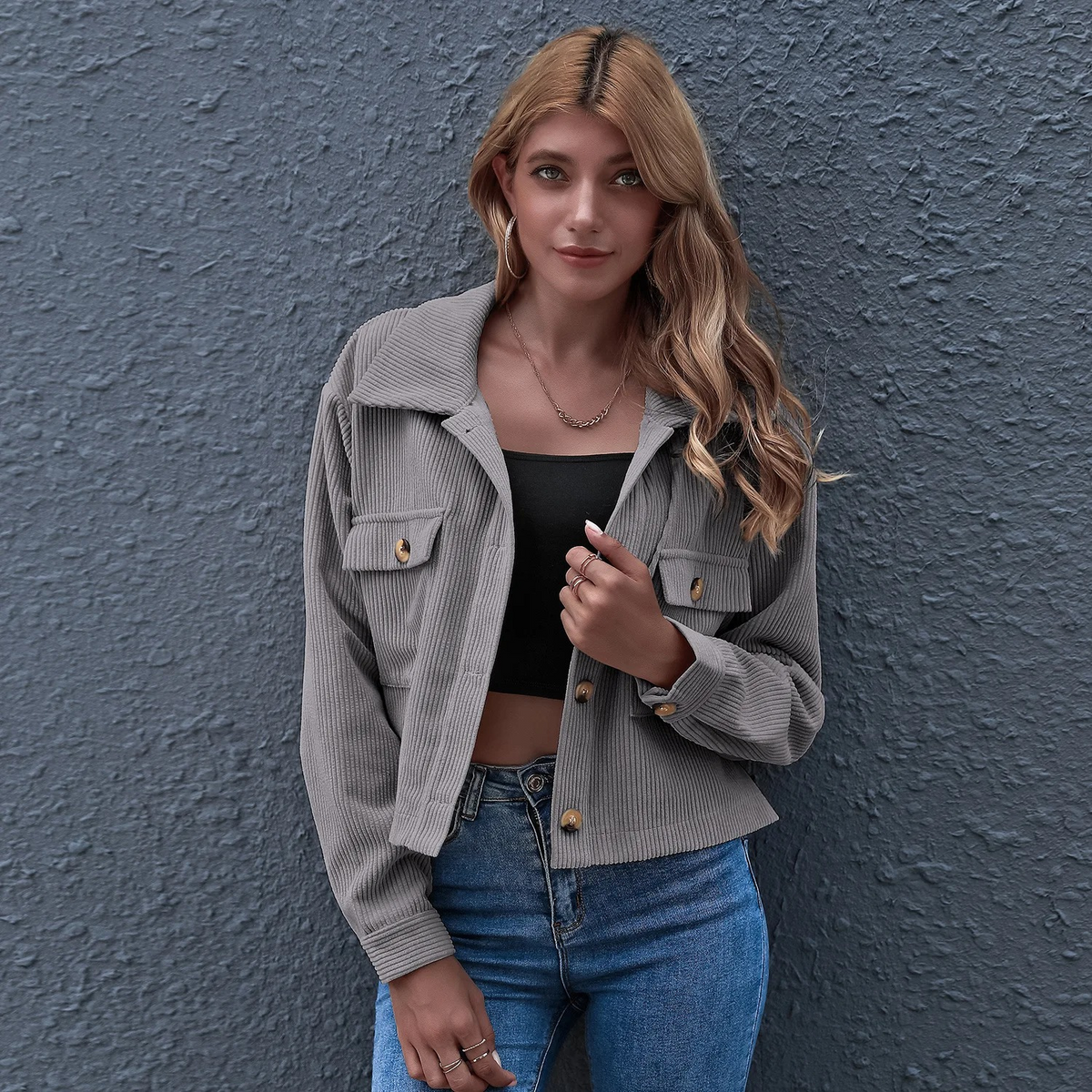 Veste femme en velours cotele - Moderne et cosy