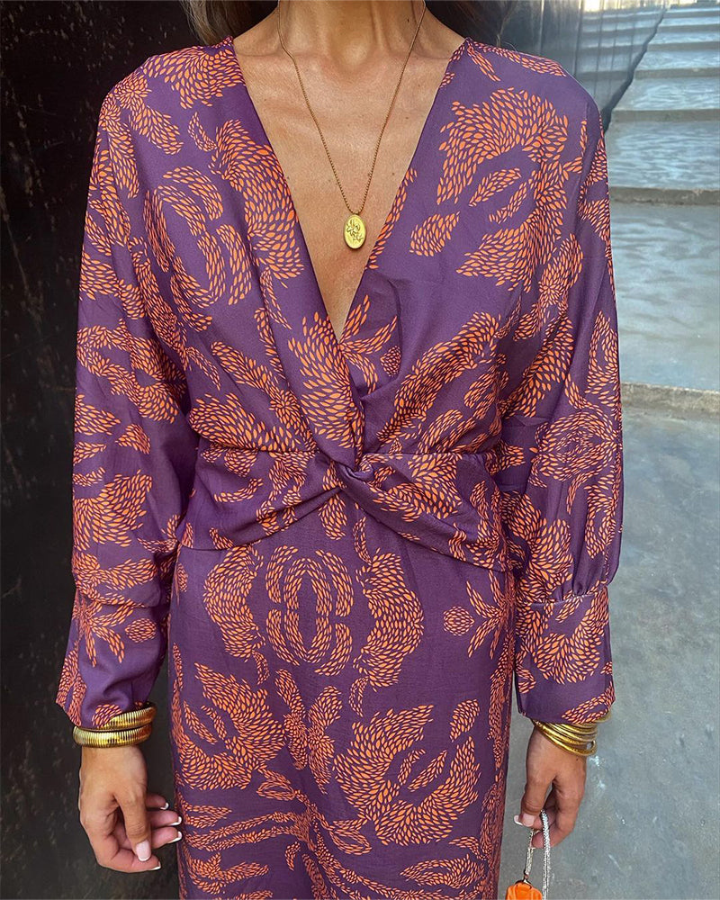 Robe Midi Élégante à Décolleté en V Femme – Coupe Flatteuse, Détail Raffiné