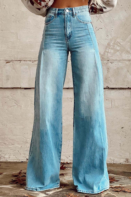 Pantalon en Denim Margovil – Taille Large Délavé – Style Décontracté
