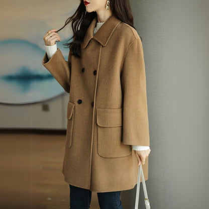 Manteau Double Boutonnage Élégant pour Femme – Stylish Format Outwear