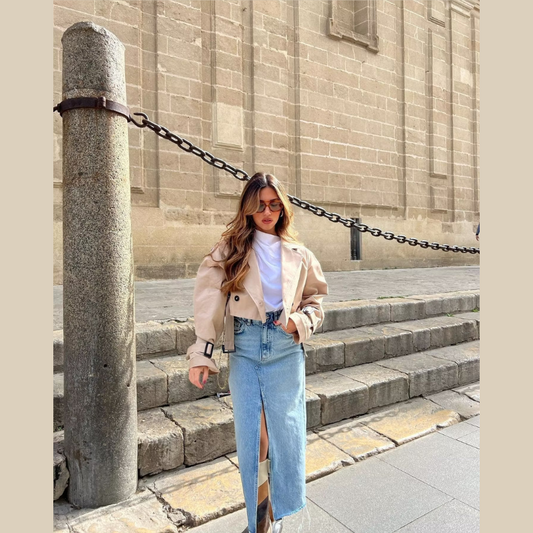 Trench Court Femme