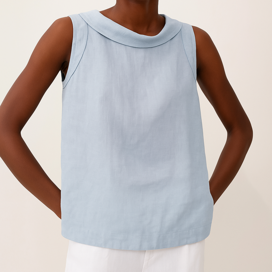 Haut à col roulé sans manches pour femme – Style minimaliste, élégant et décontracté