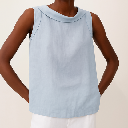Haut à col roulé sans manches pour femme – Style minimaliste, élégant et décontracté