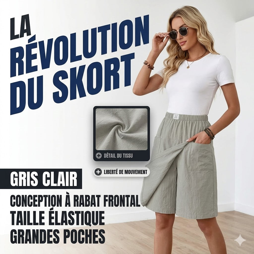 Libertine - Skort taille elastique avec poches - Pratique et feminine