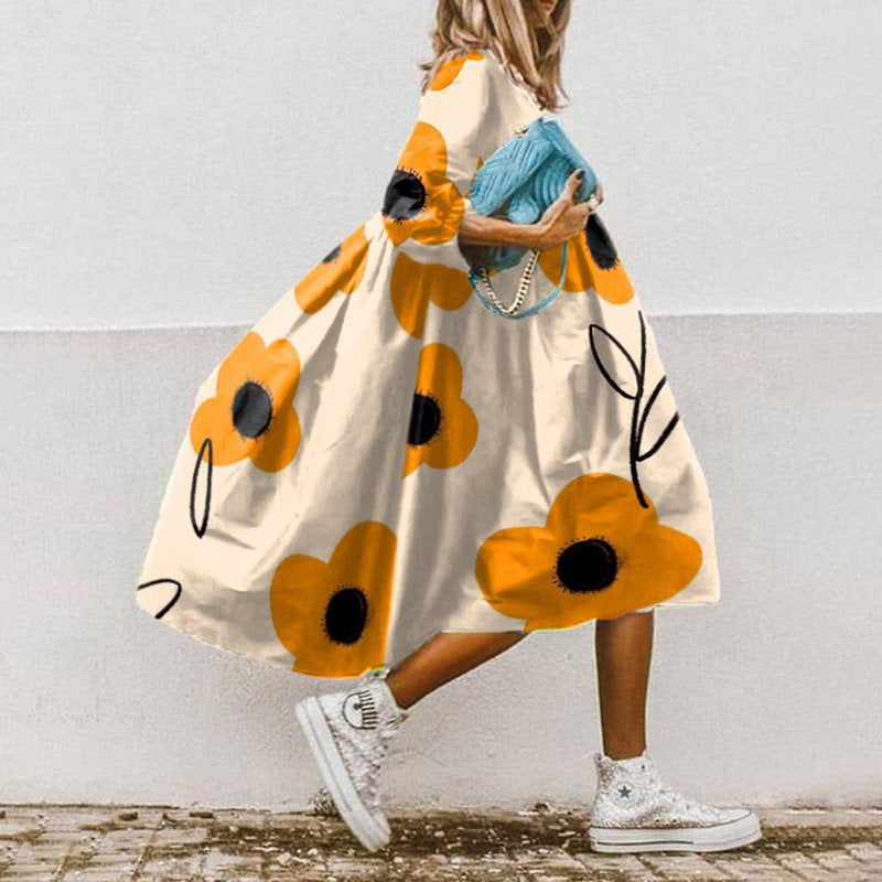 Robe d'été femme de plage | Mi-longue