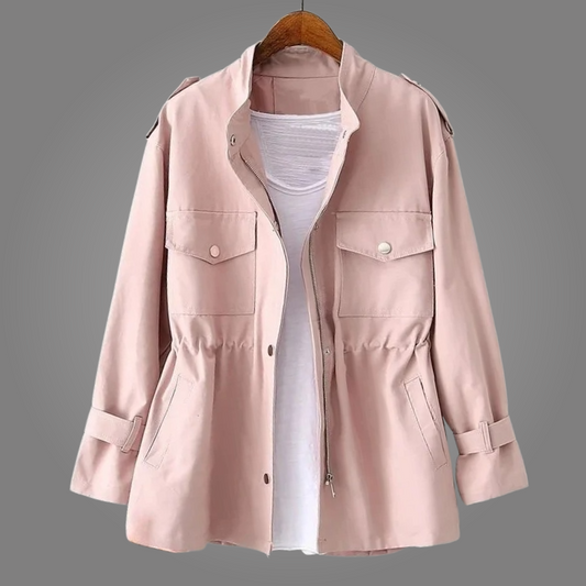 Veste Cargo Utility Élégante Femme – Manteau Décontracté à Manches Longues