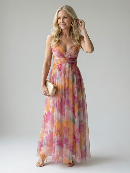 Robe maxi femme cache-coeur fluide - Feminine et legere