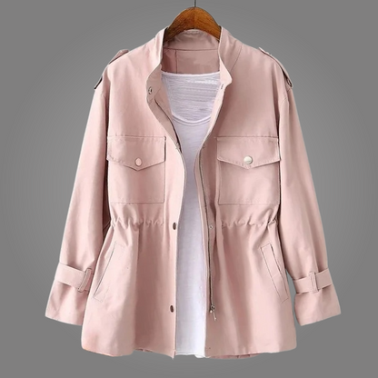Veste Cargo Utility Élégante Femme – Manteau Décontracté à Manches Longues