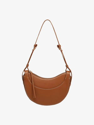 Curved crossbody bag for women with tassel - Practical and elegant