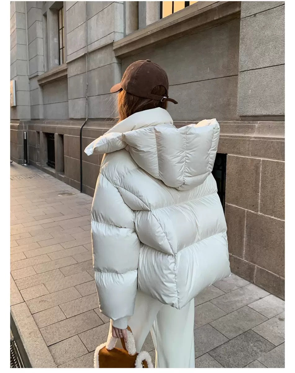 Women's quilted puffer jacket - Warm and elegant