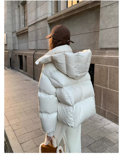 Women's quilted puffer jacket - Warm and elegant