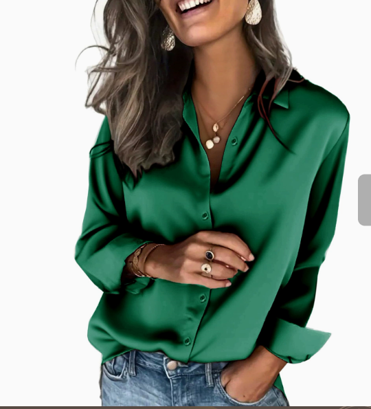 Classic collared blouse for women – Fluid silhouette, elegant and sophisticated style