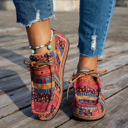 Casual Sneakers with Lively Patchwork – Elegant Footwear for Every Day