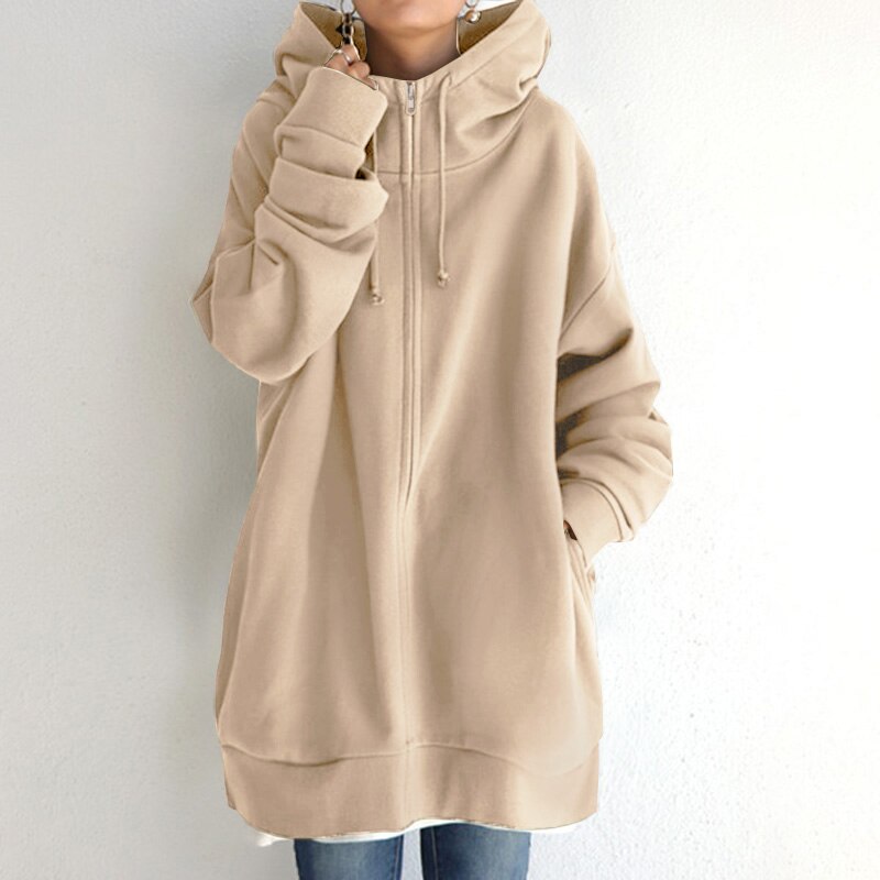 Sweat-shirt d'hiver confortable pour femme avec capuche oversize – Sweat à capuche chaud et élégant