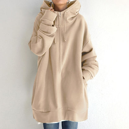 Sweat-shirt d'hiver confortable pour femme avec capuche oversize – Sweat à capuche chaud et élégant