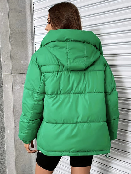 Veste matelassée légère à capuche pour femme – Vêtement d’hiver élégant