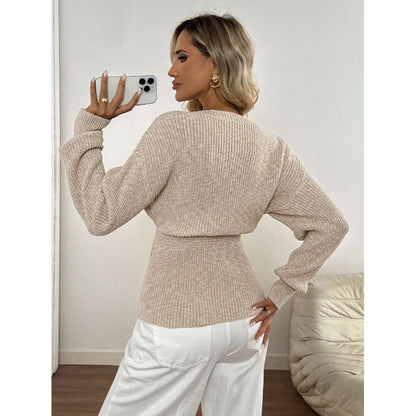 Pull minimaliste femme a col montant - Simple et chic