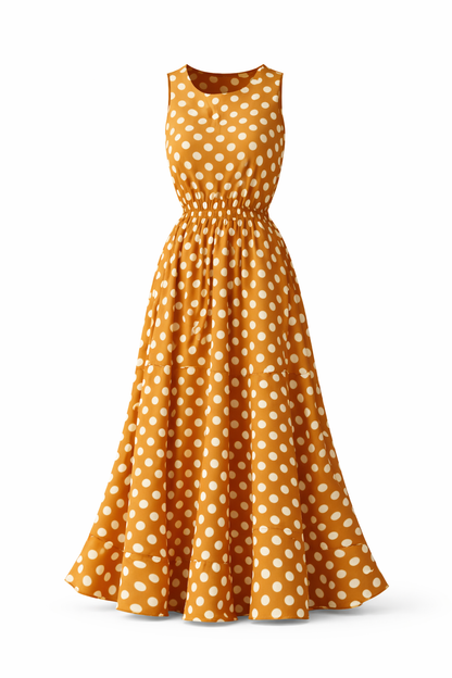 Women's polka dot dress – Feminine cut and chic vintage style