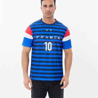Men's France Football T-Shirt Short Sleeves - Supporter and Training