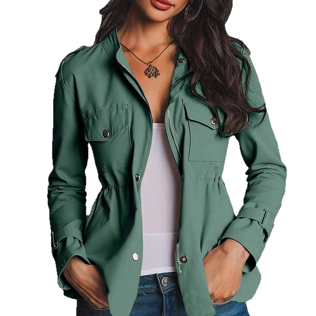 Fitted women’s windbreaker with pockets – Lightweight urban style