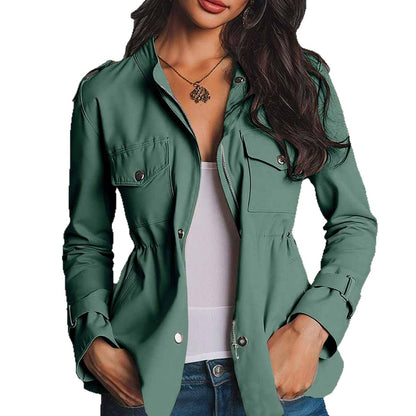 Fitted women’s windbreaker with pockets – Lightweight urban style