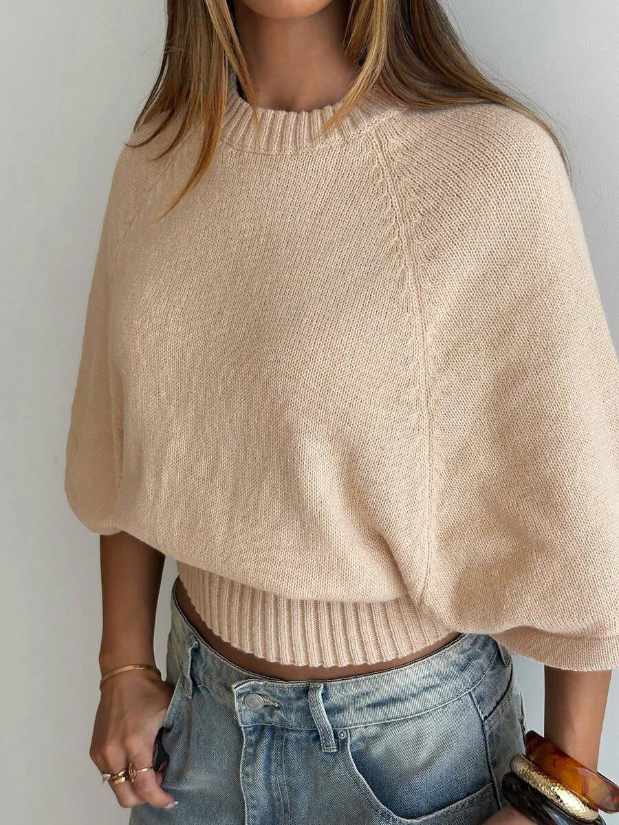 Pull court femme col rond - Doux et moderne