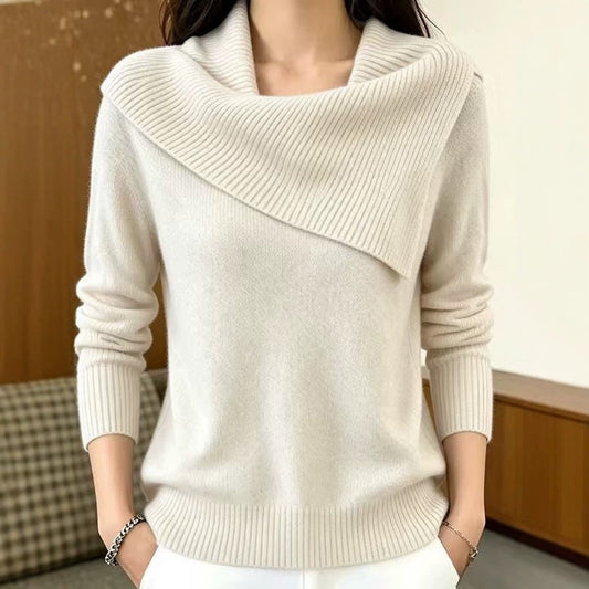 Jersey de mujer informal con cuello vuelto - Cómodo y versátil