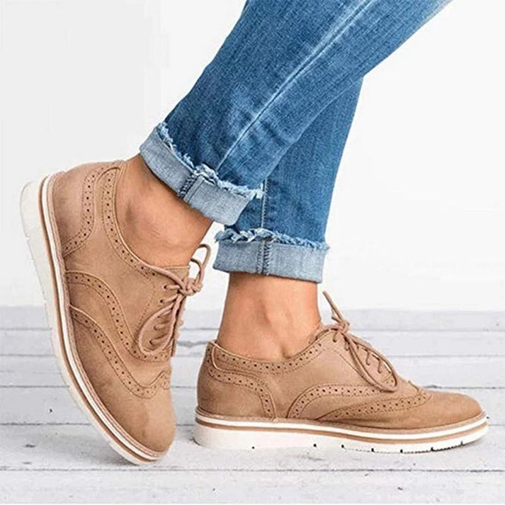 Baskets à Lacets Brogue Femme – Élégantes et Confortables