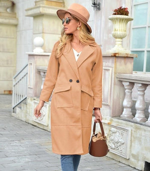 High-quality long coat for women – Elegant and warm