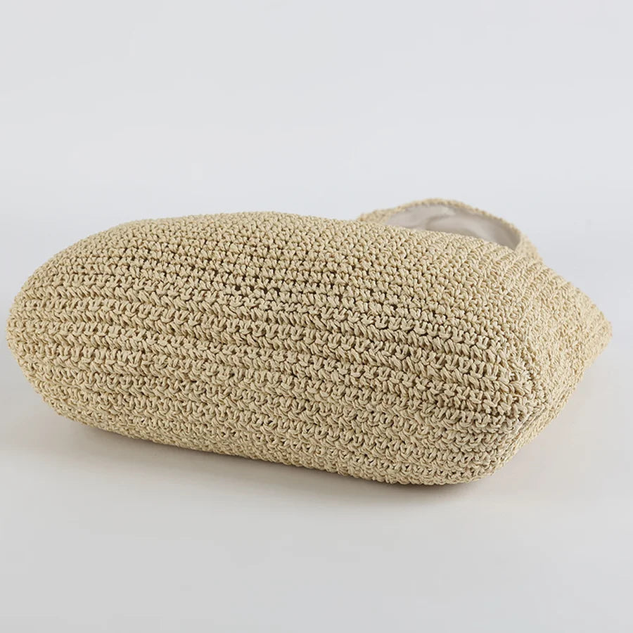 Sac de plage élégant en paille pour femme