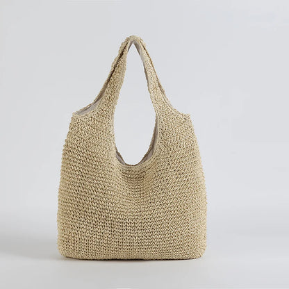 Sac de plage élégant en paille pour femme