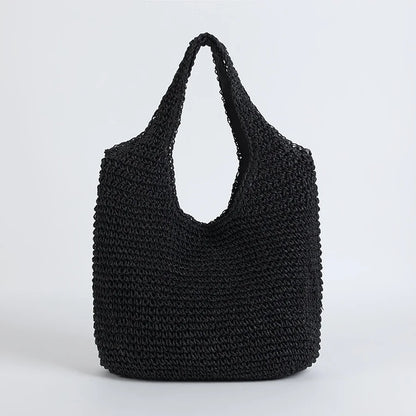 Sac de plage élégant en paille pour femme