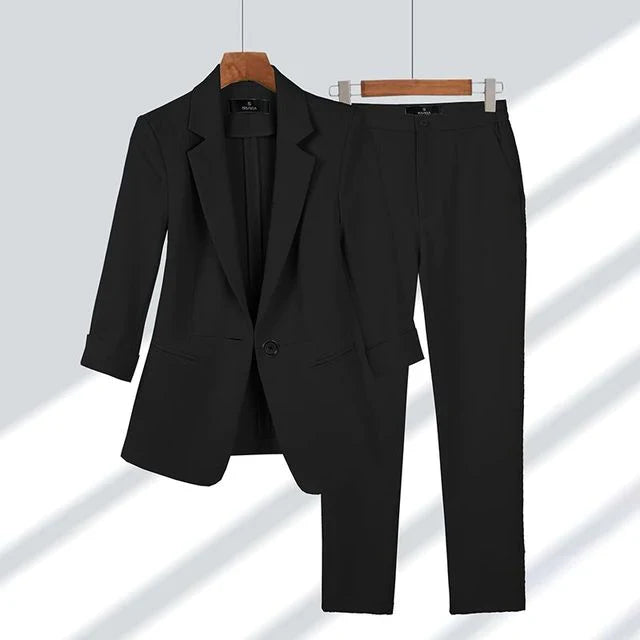 Ensemble blazer et pantalon pour femme
