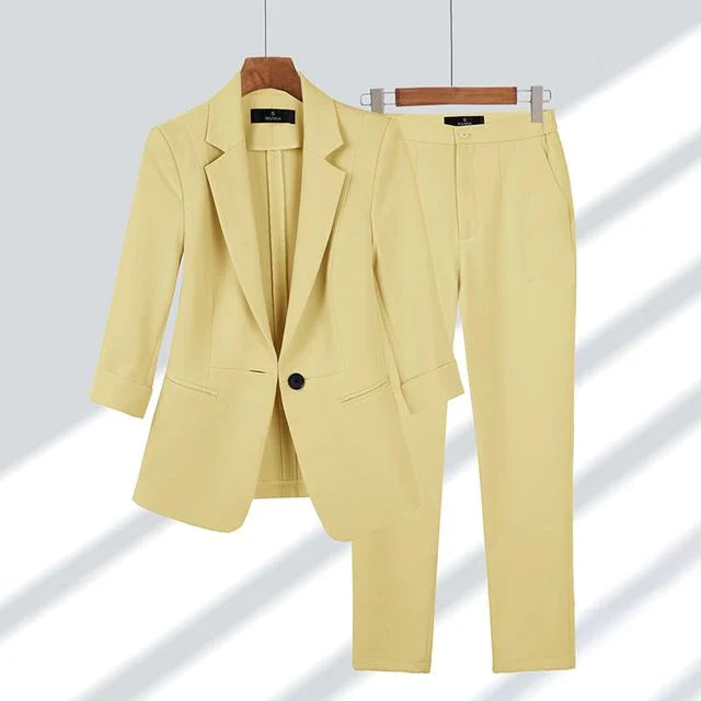 Ensemble blazer et pantalon pour femme