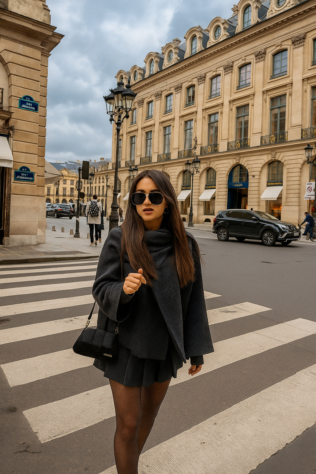 Cape Écharpe Élégante Femme – Manteau Asymétrique Oversize en Maille