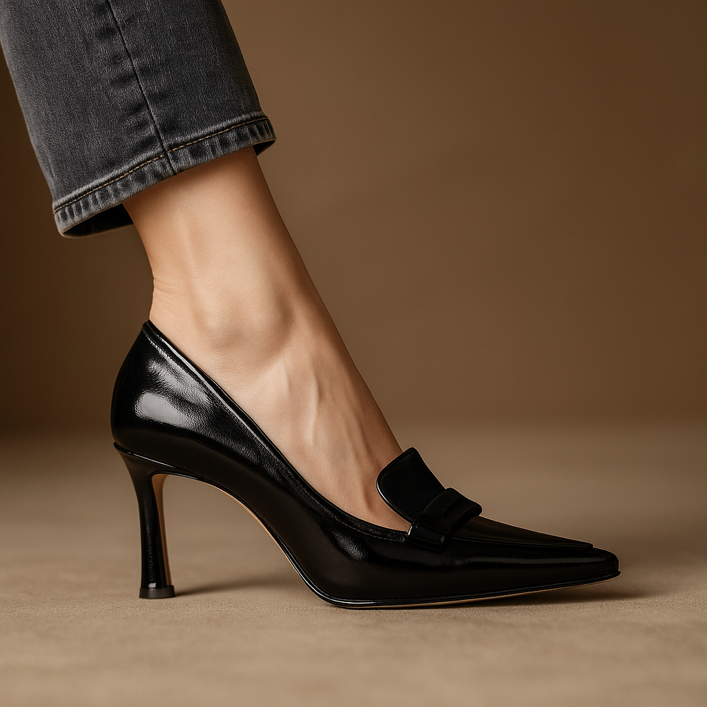 Escarpins Femme en Cuir Verni – Chaussures Élégantes à Bout Pointu