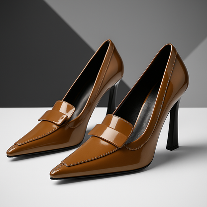 Escarpins Femme en Cuir Verni – Chaussures Élégantes à Bout Pointu