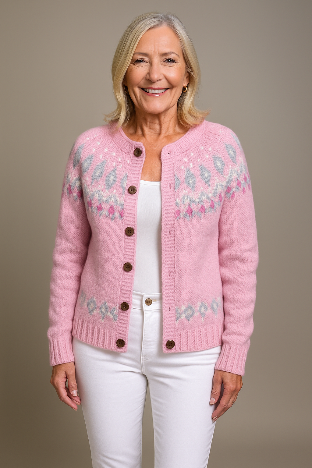 Cárdigan de mujer rosa cómodo: estilo casual suave para combinar en capas
