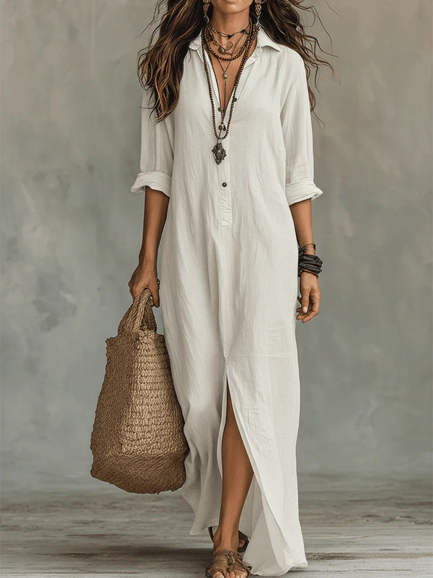 Abito maxi da donna con silhouette valorizzante – Elegante e fluido